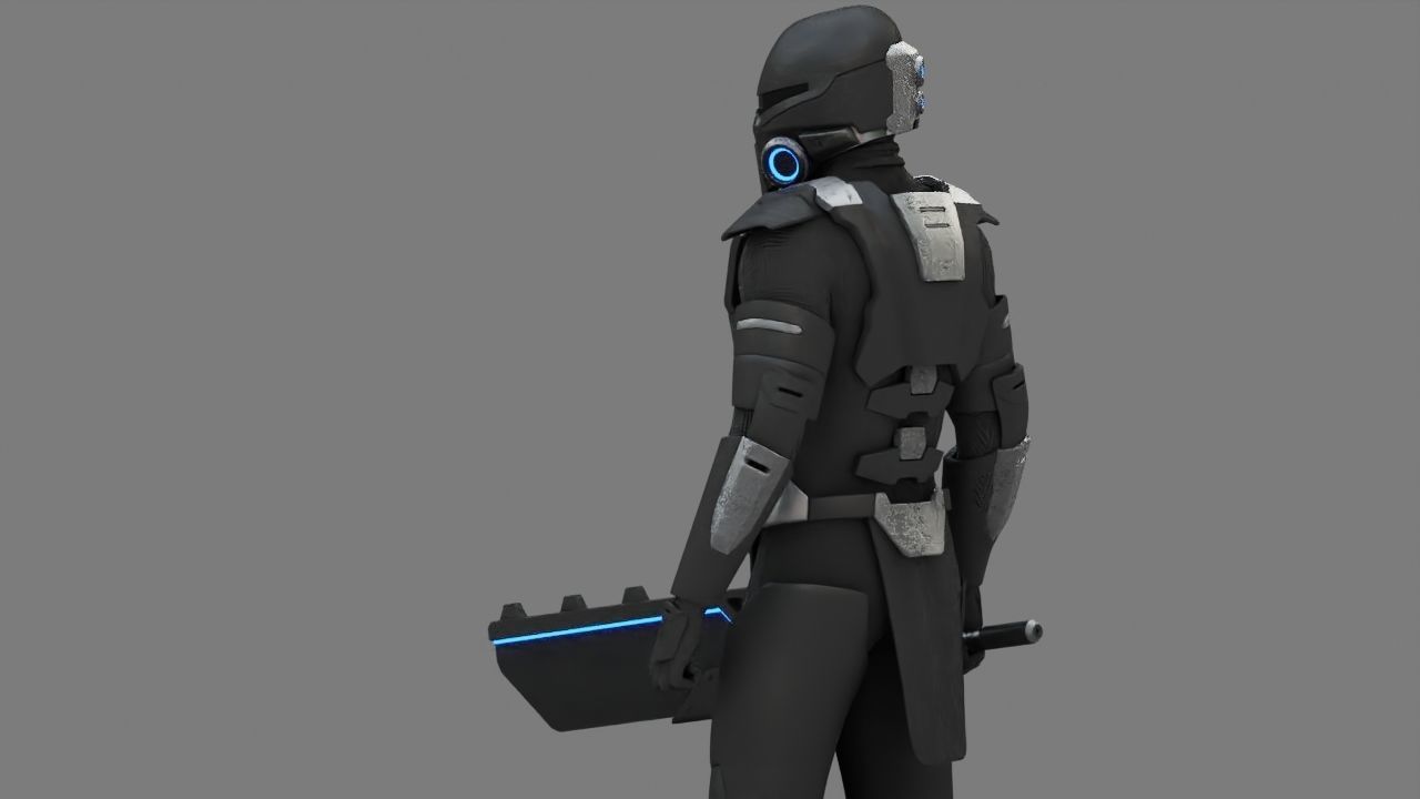 FIGHTER ORKOS  RIGGED CHARACTER 3D model_5