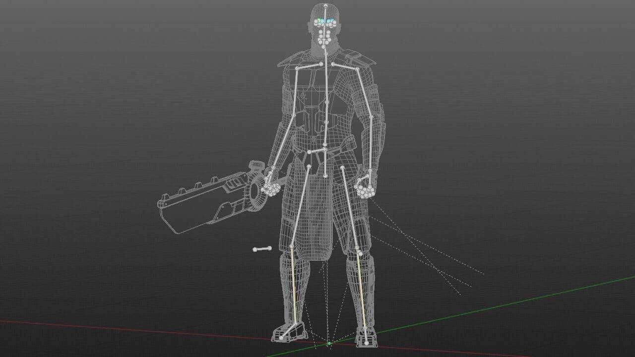 FIGHTER ORKOS  RIGGED CHARACTER 3D model_35