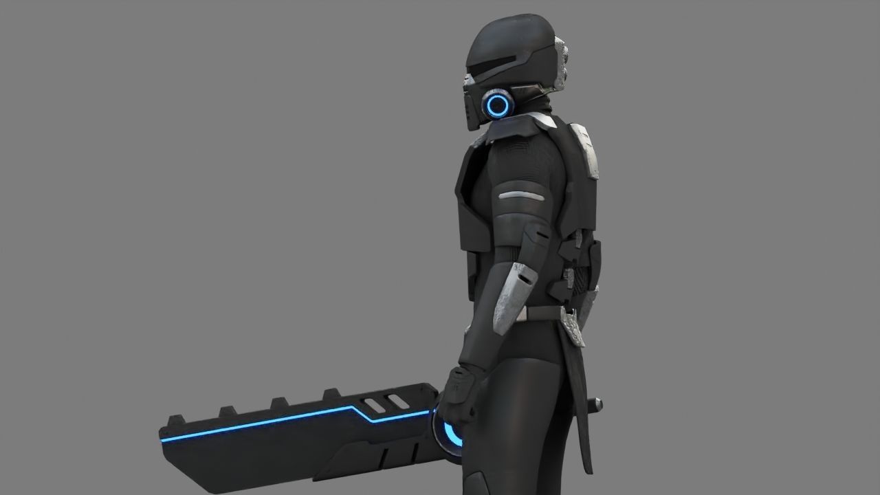 FIGHTER ORKOS  RIGGED CHARACTER 3D model_4