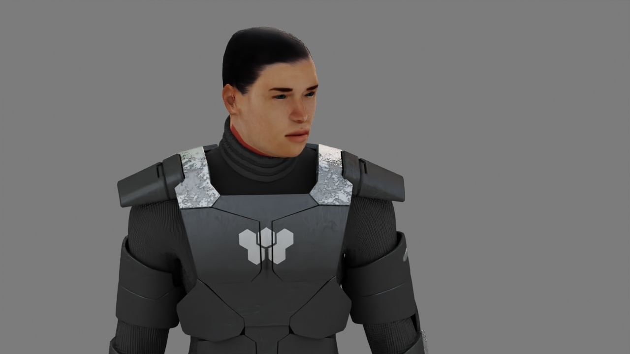 FIGHTER ORKOS  RIGGED CHARACTER 3D model_23