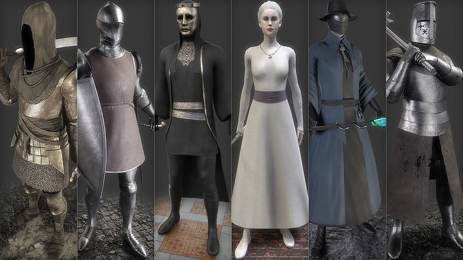 Characters Pack Vol I Low-poly 3D model