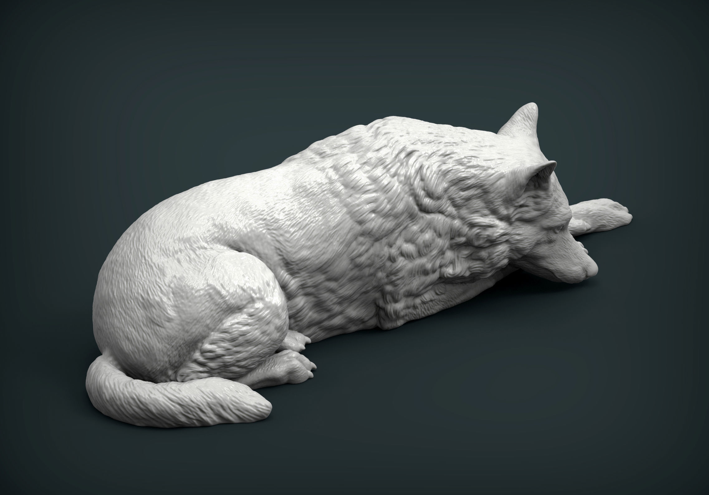 wolf 3D print model 3D print model_5