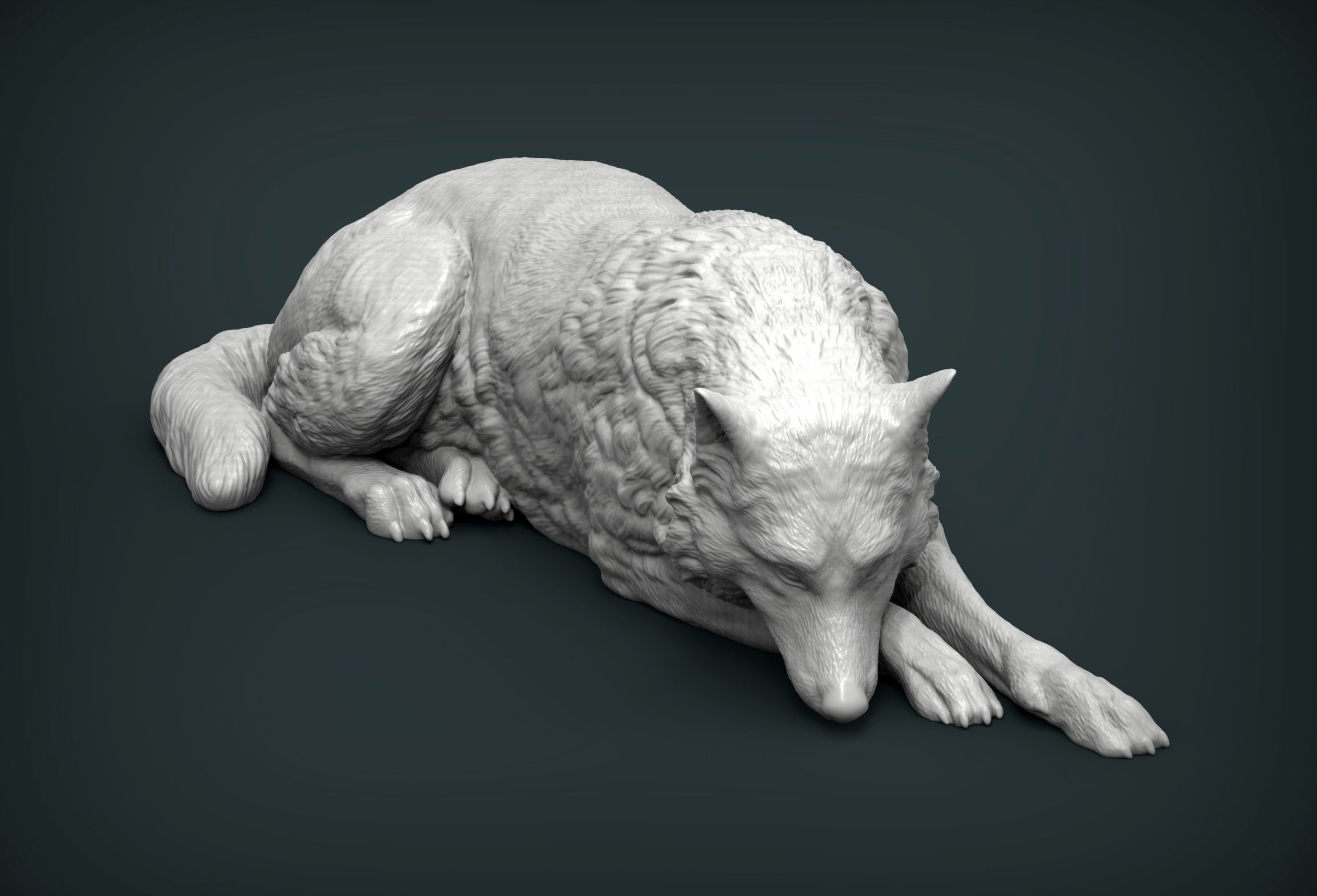 wolf 3D print model 3D print model_8