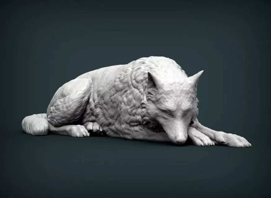 wolf 3D print model 3D print model_0