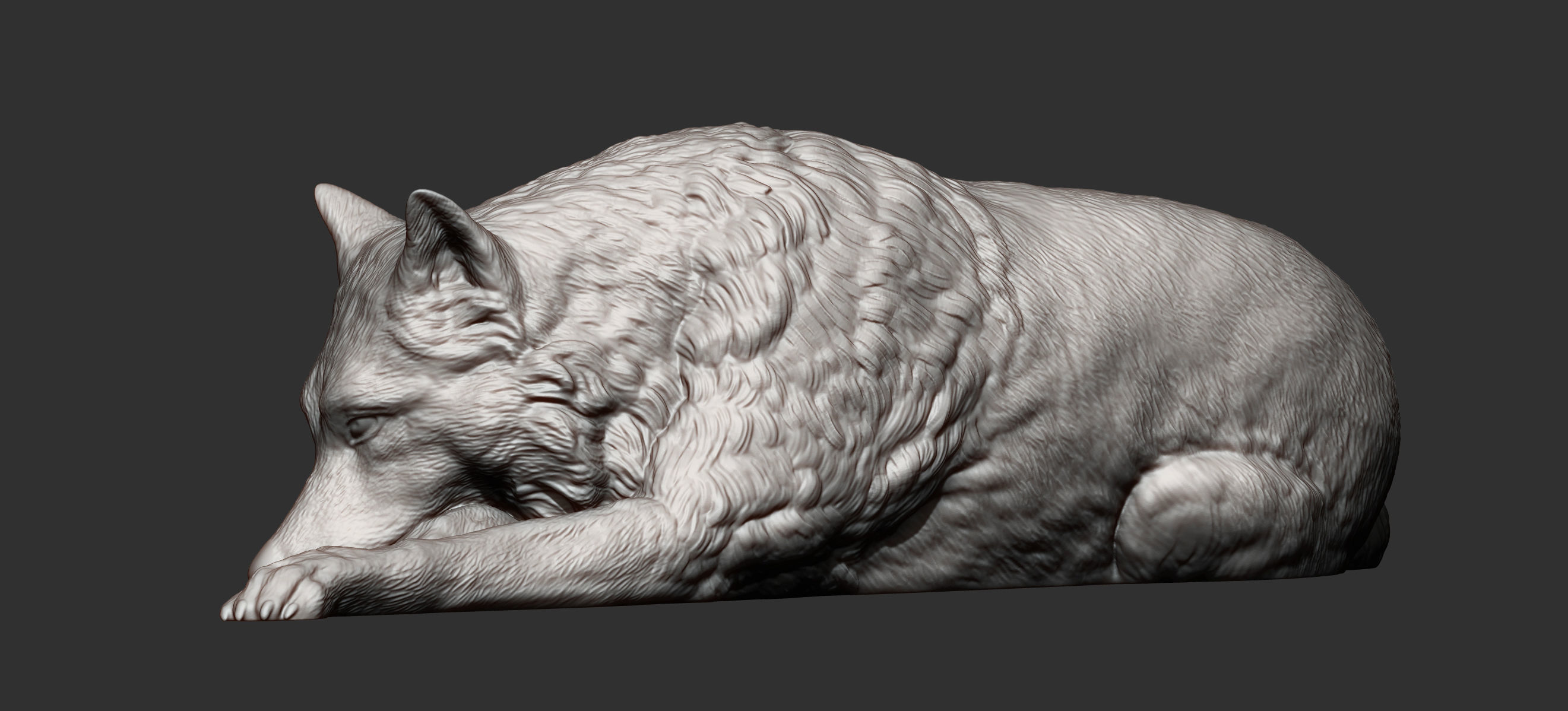 wolf 3D print model 3D print model_11