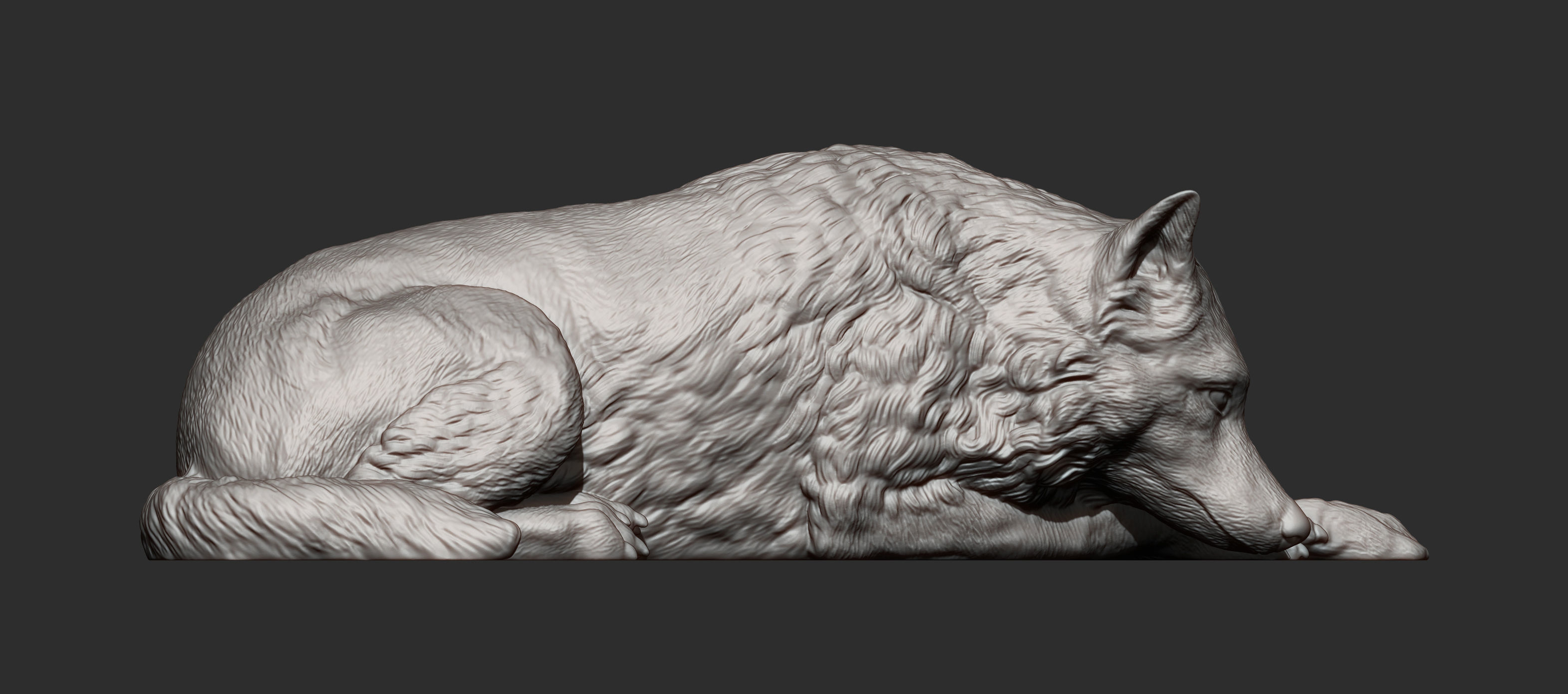 wolf 3D print model 3D print model_15