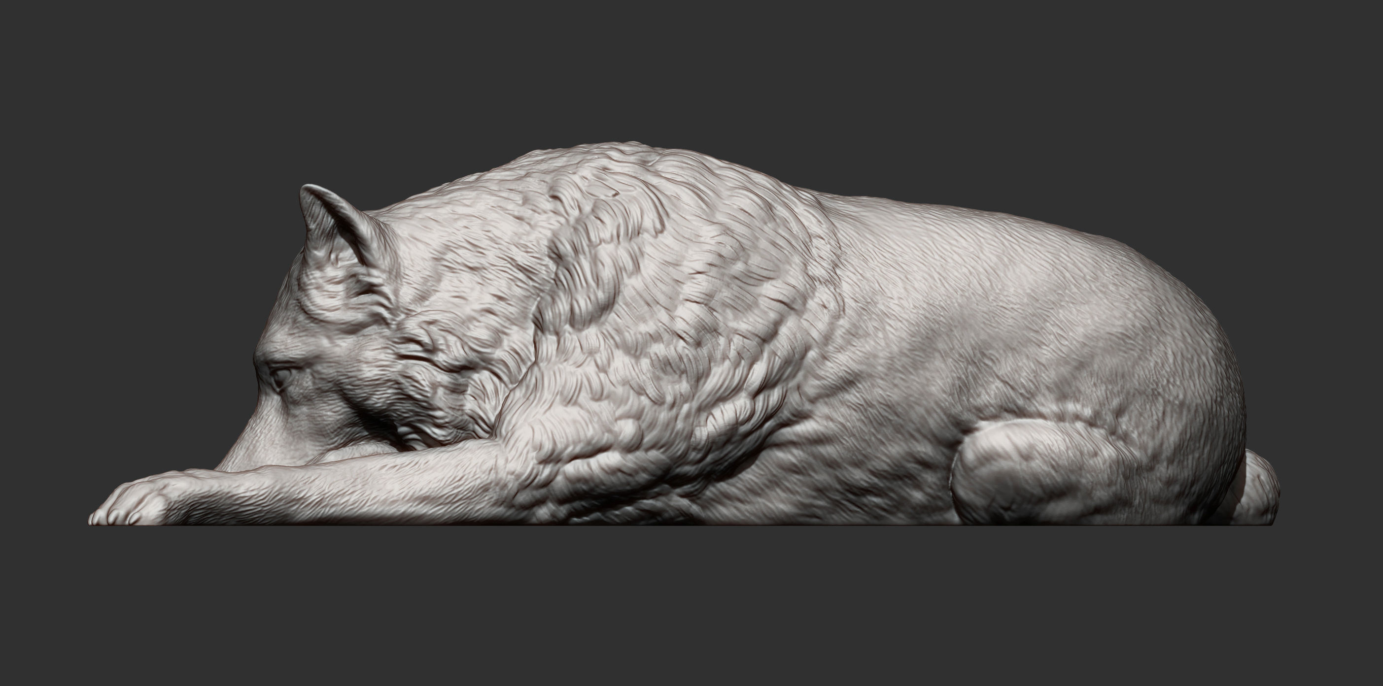 wolf 3D print model 3D print model_13