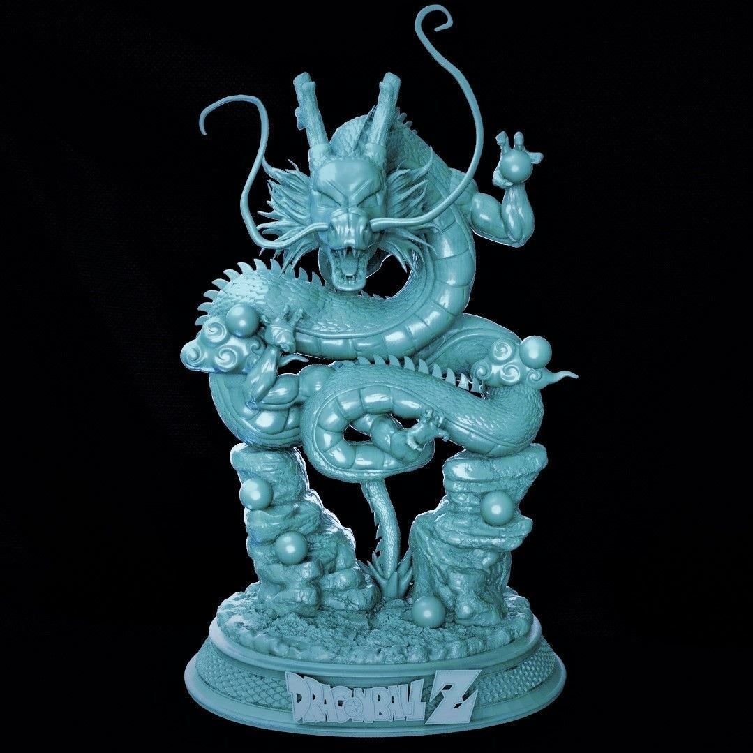 Shenron and Goku 3D print model_7