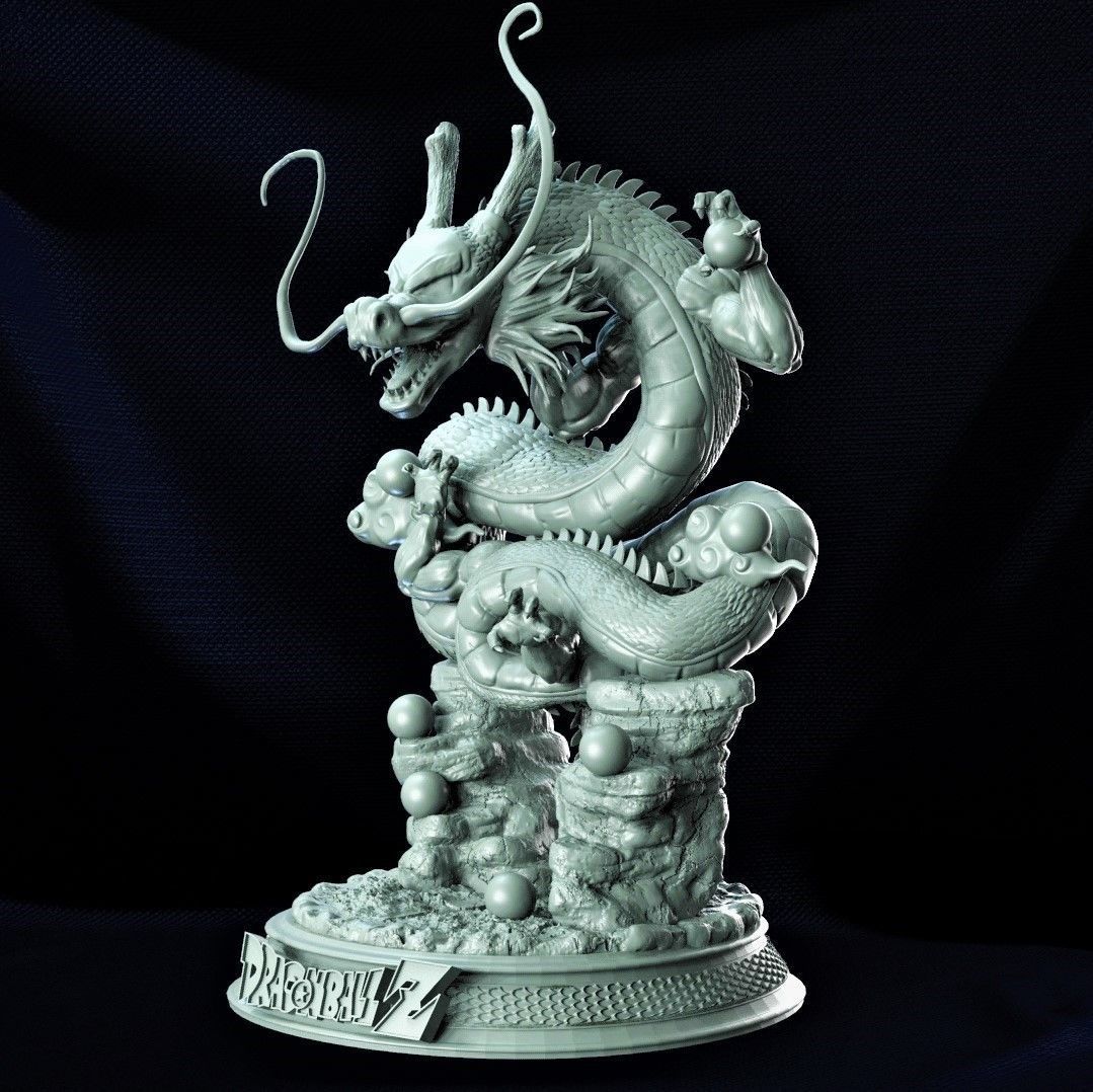 Shenron and Goku 3D print model_9
