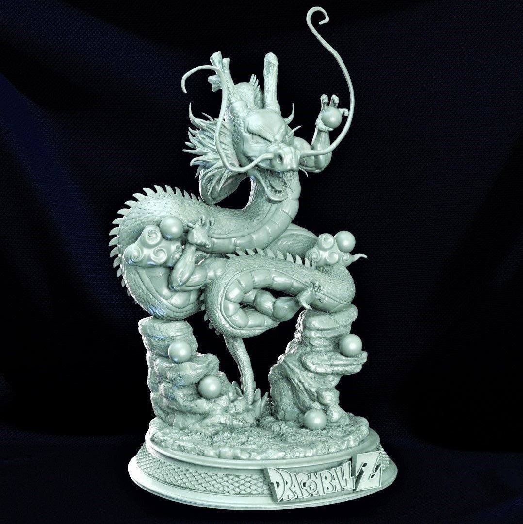 Shenron and Goku 3D print model_8