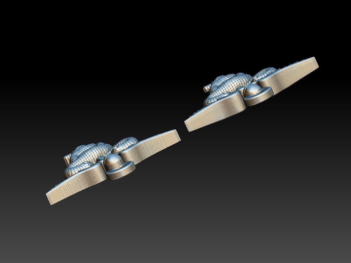 Caduceus Pendant 2 FILE VERSIONS 3D print model_21