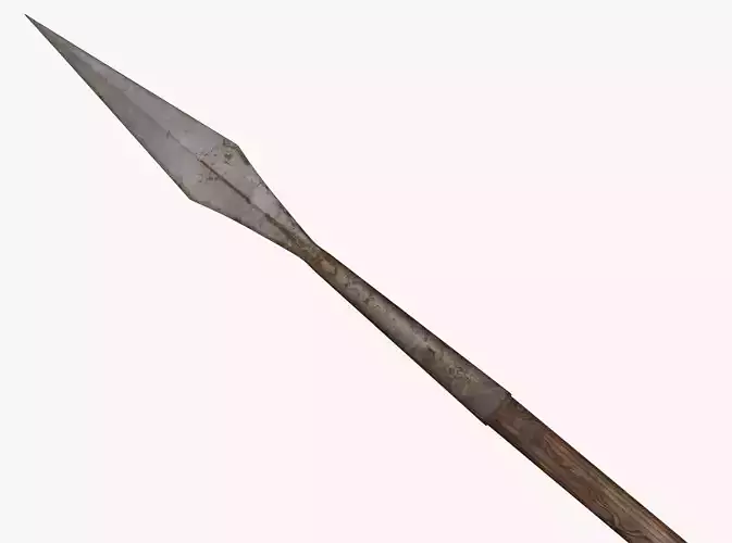 Medieval Spear Low-poly 3D model