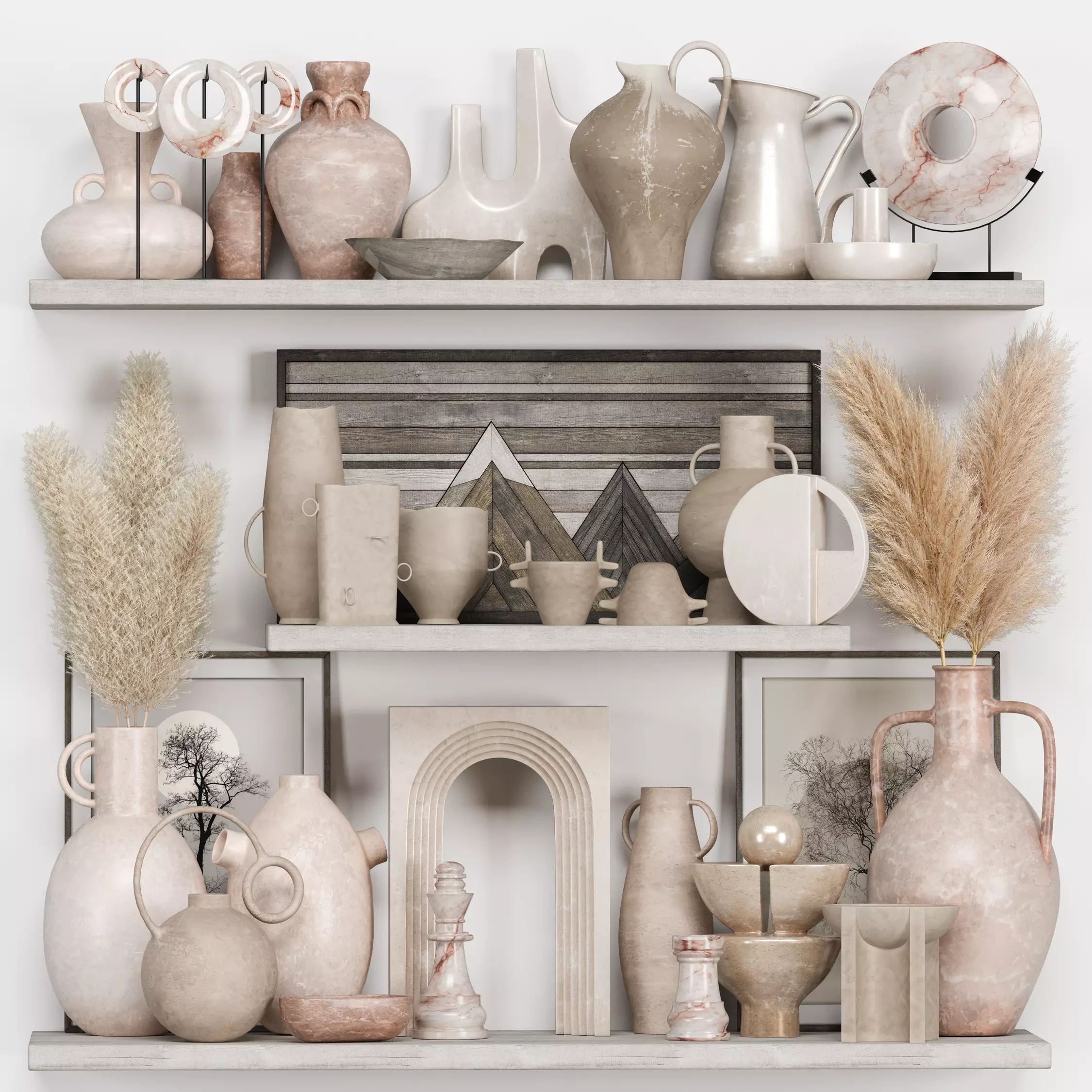 Decorative Set Rustic style 06 3D model_0