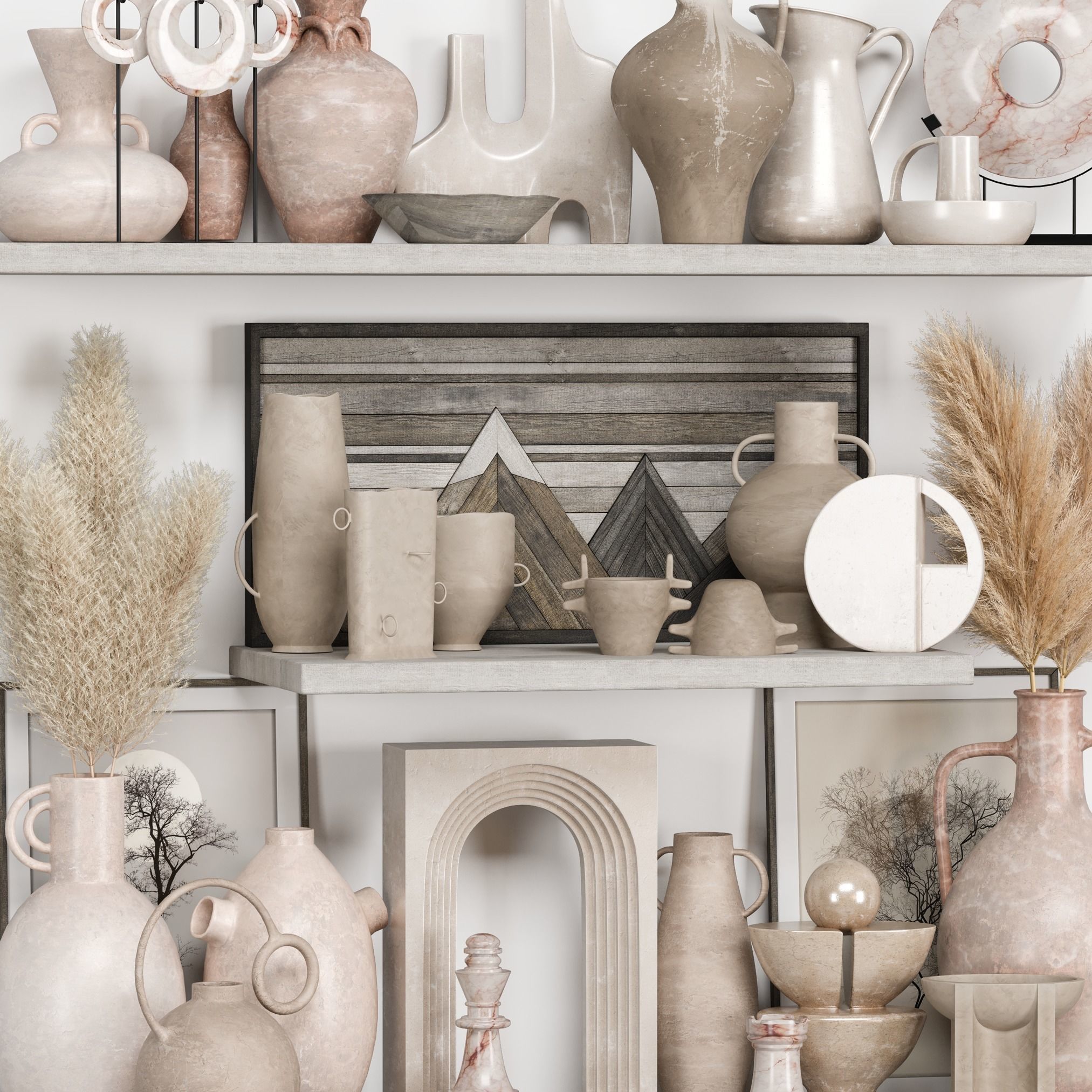 Decorative Set Rustic style 06 3D model_3