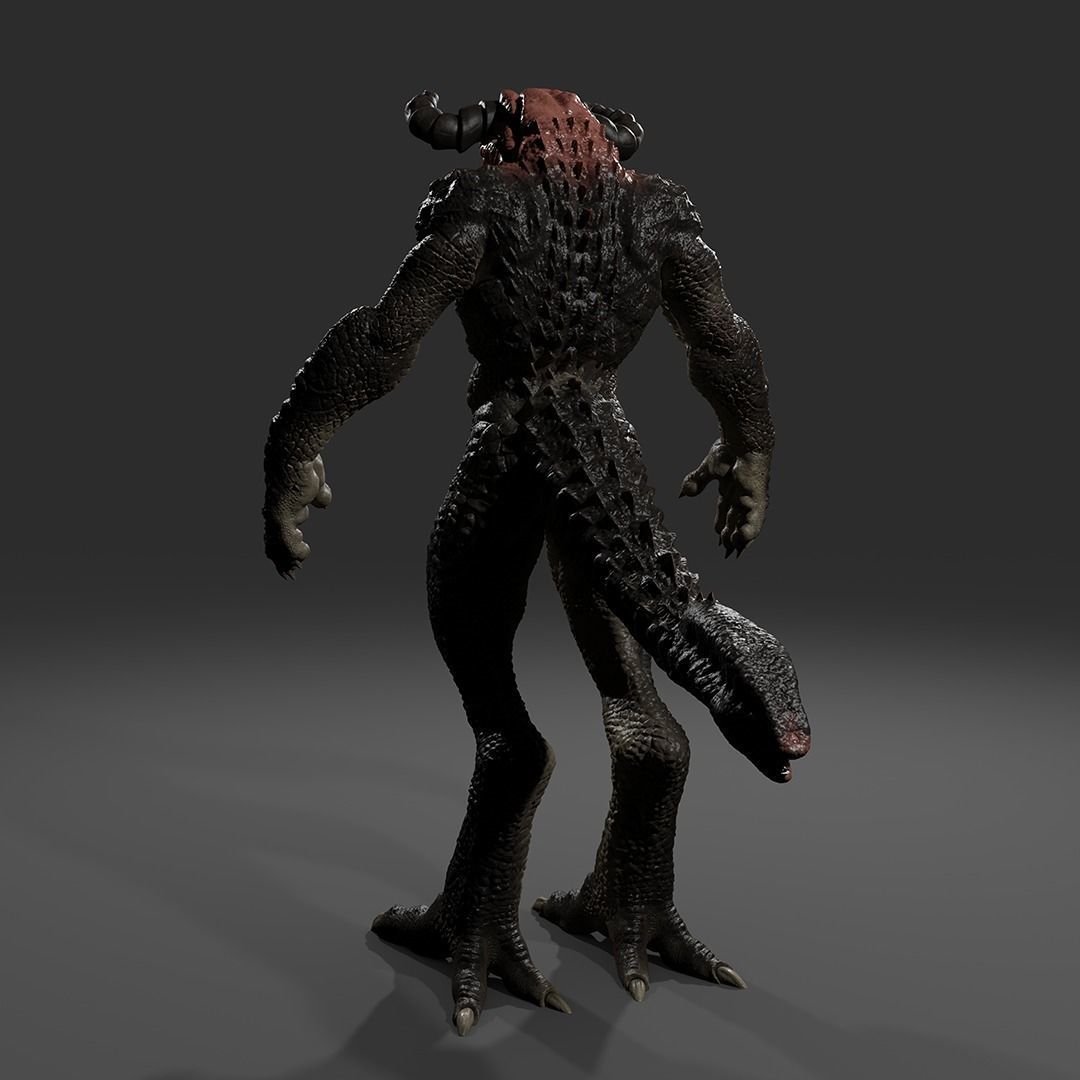 Humbaba the Terrible Low-poly 3D model_2