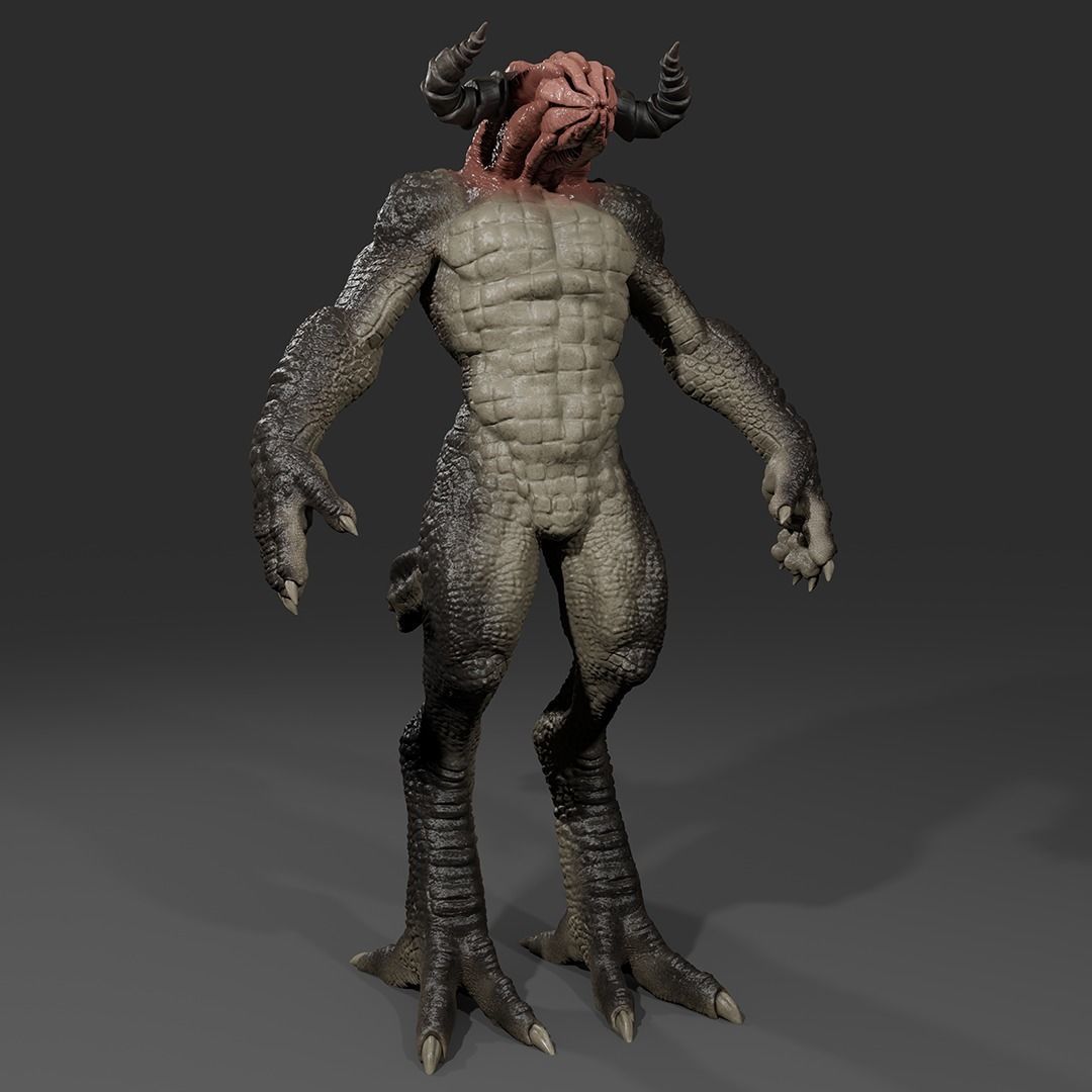Humbaba the Terrible Low-poly 3D model_1