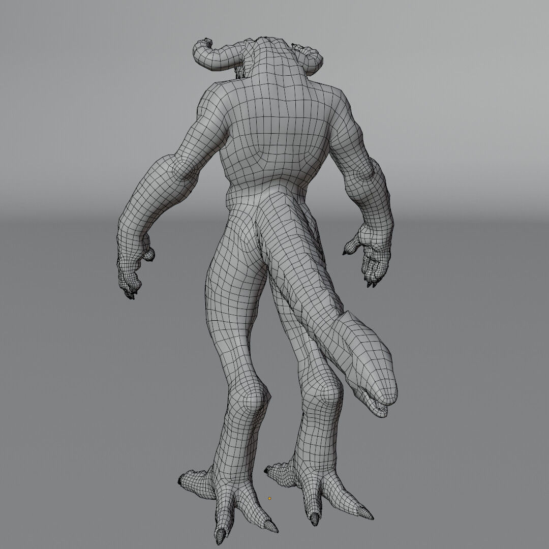 Humbaba the Terrible Low-poly 3D model_4