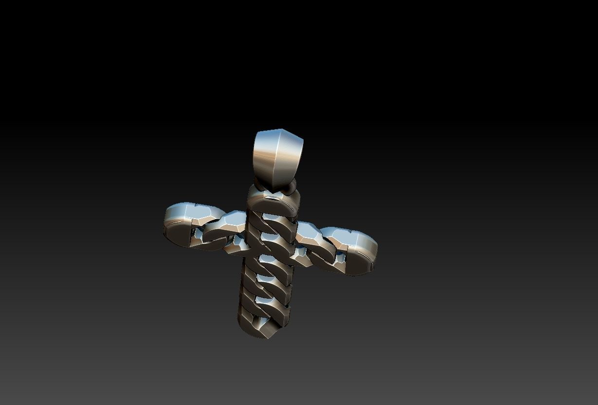 Link Cross Pendant 3D print model_14