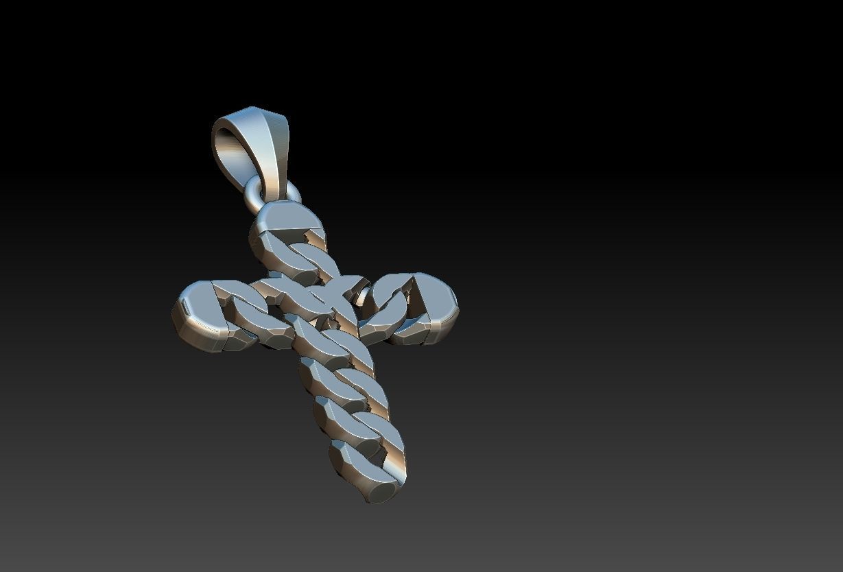 Link Cross Pendant 3D print model_9