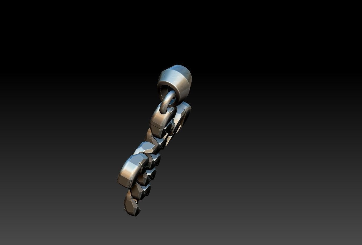 Link Cross Pendant 3D print model_12