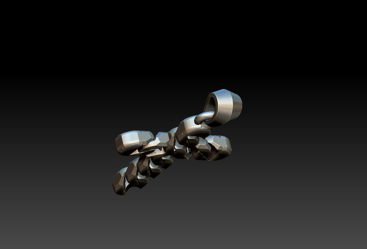 Link Cross Pendant 3D print model_15