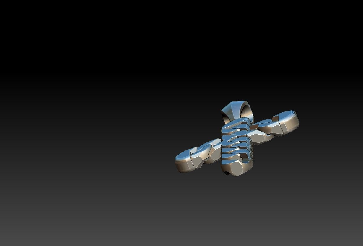 Link Cross Pendant 3D print model_18