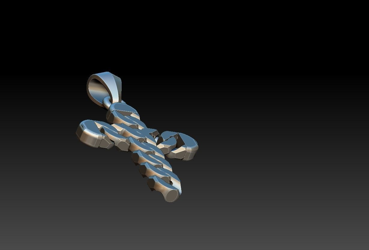 Link Cross Pendant 3D print model_10