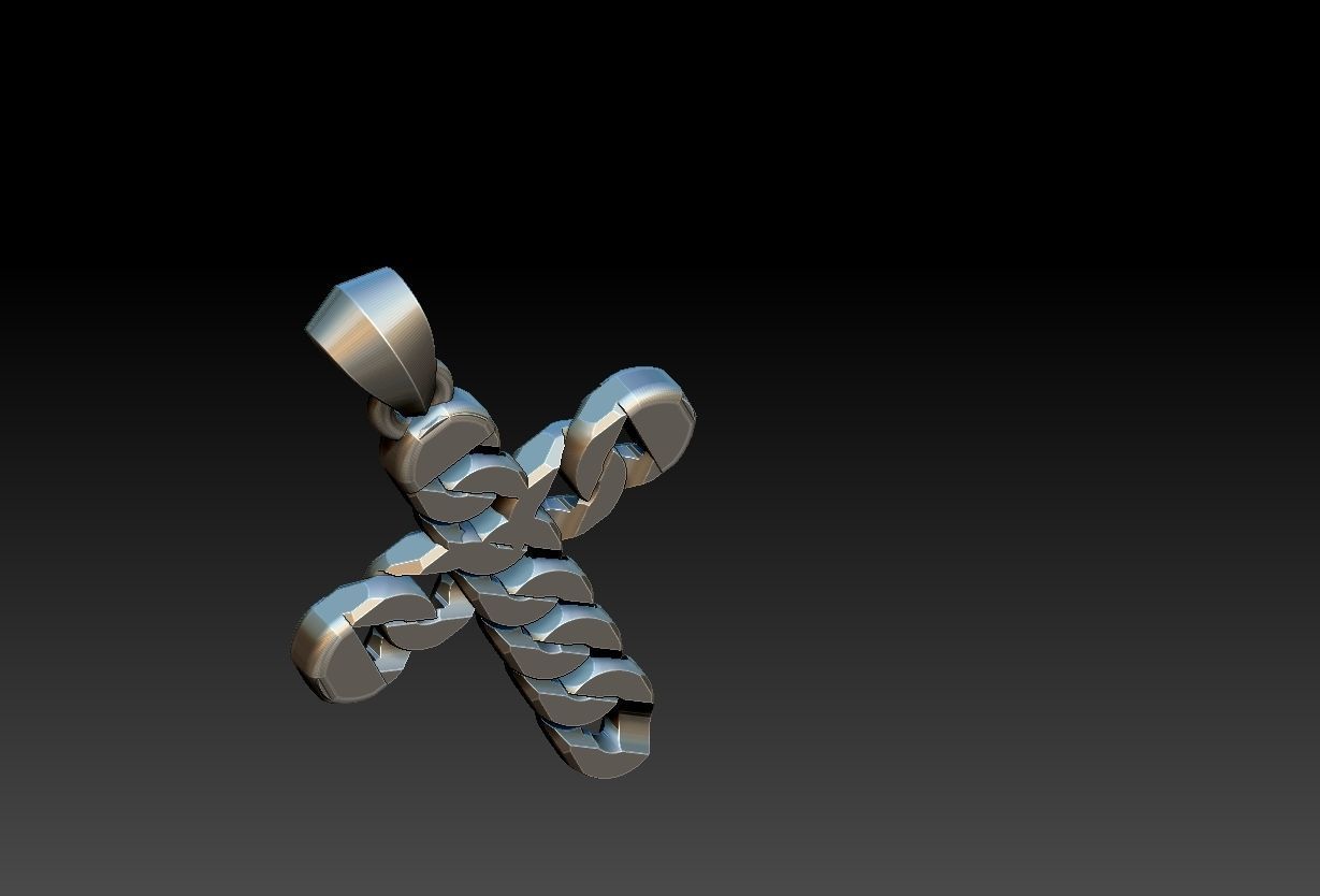 Link Cross Pendant 3D print model_11