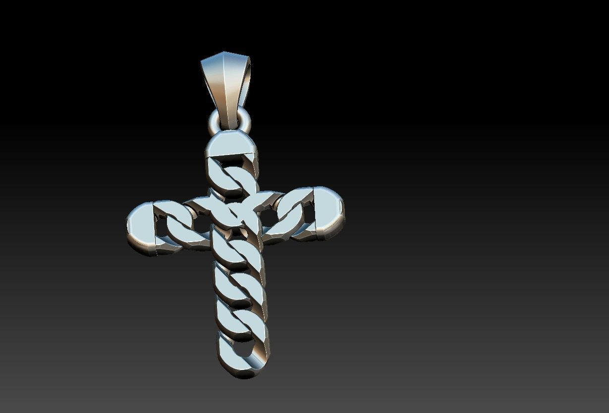 Link Cross Pendant 3D print model_8