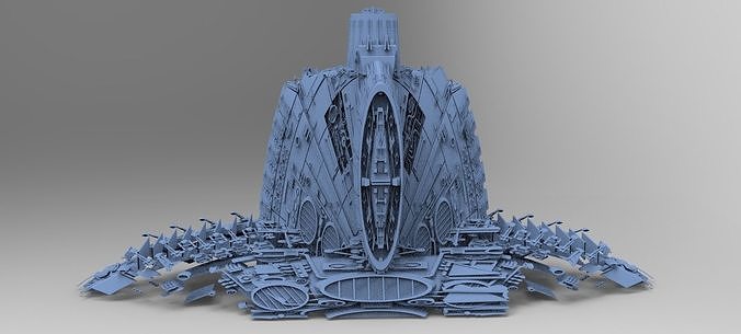 Sci-Fi City dystopia City Ruin Tech 1  3D model
