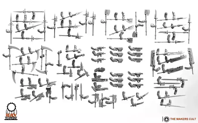 Tempest Legion - MK3 Heavy Infantry Weapons Pack 1 3D print model