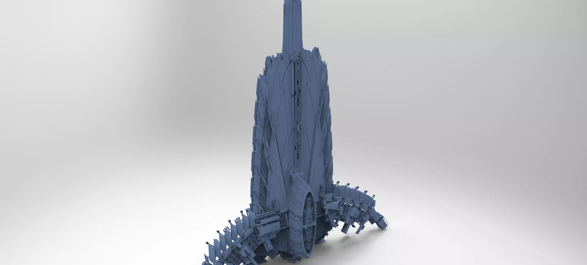 Sci-Fi City dystopia City Ruin Tech 7 3D model