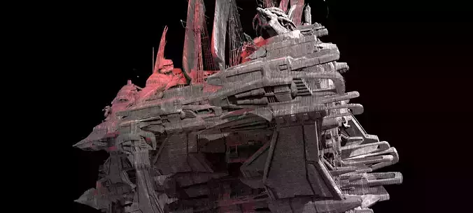 Dark Dreadnaught Grand airship  3D model