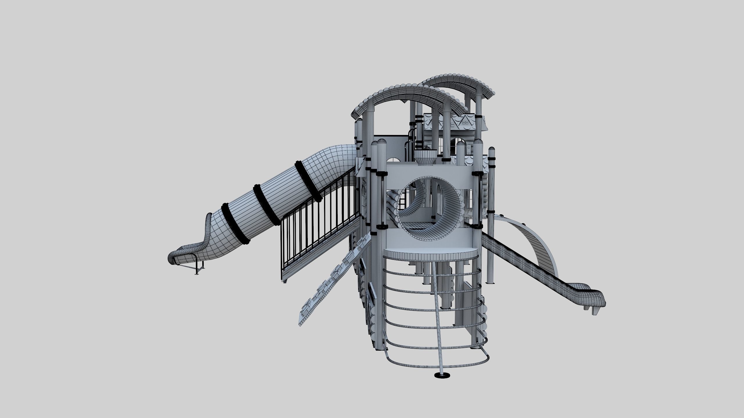 Train Style Playground 3 Low-poly 3D model_42