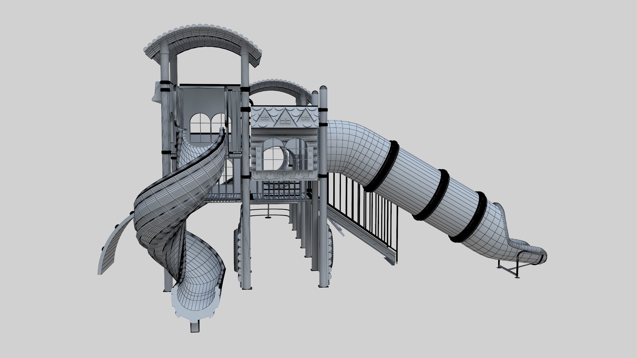 Train Style Playground 3 Low-poly 3D model_34