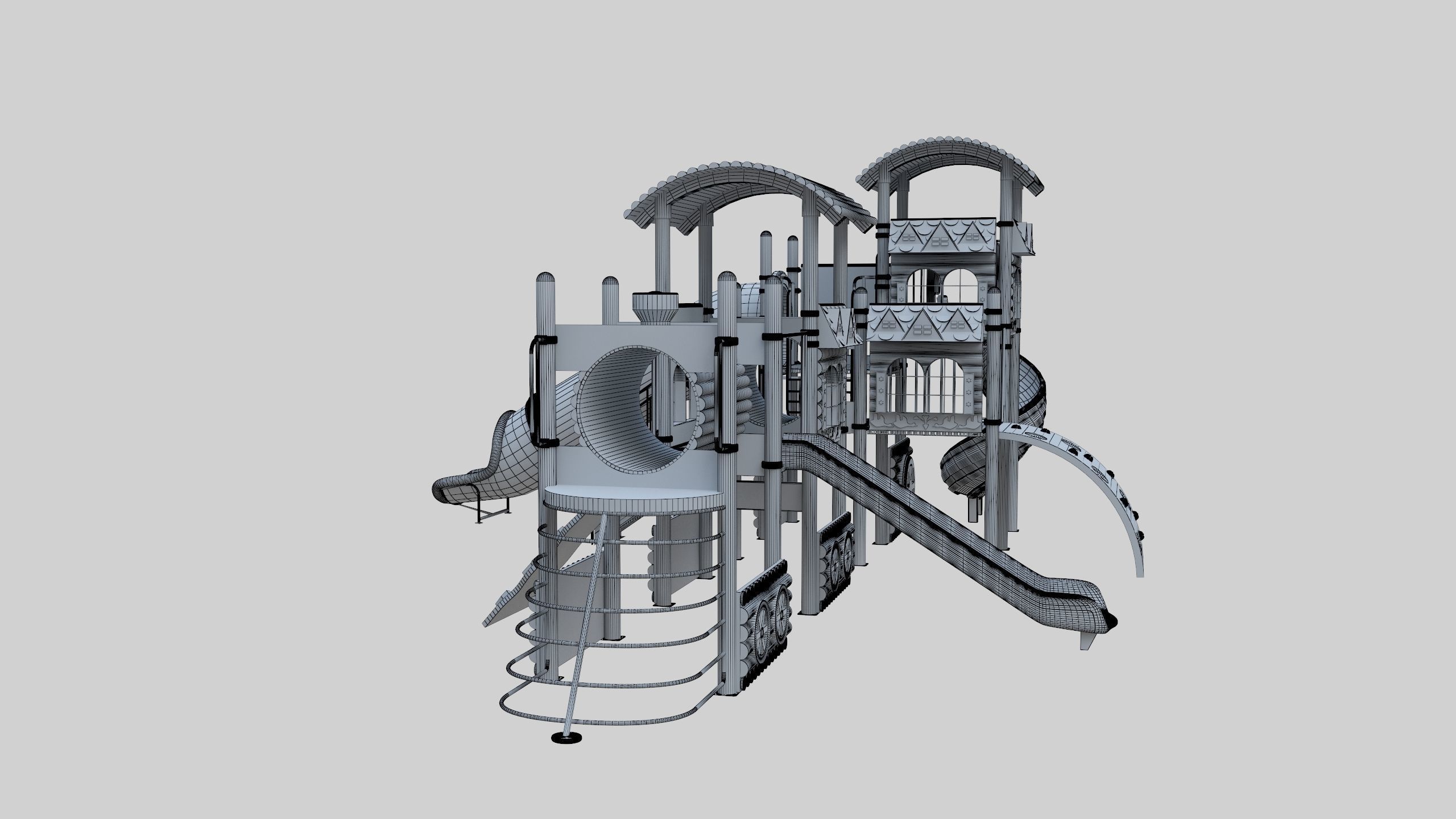 Train Style Playground 3 Low-poly 3D model_41