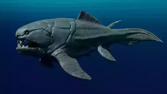 Dunkleosteus Animated Low-poly 3D model