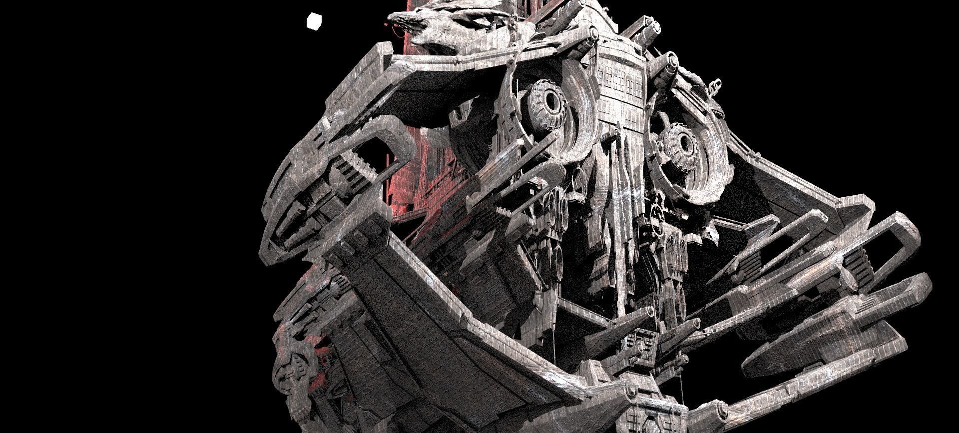 Dark Dreadnaught airship 3 3D model_1