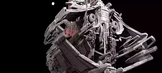 Dark Dreadnaught airship 3 3D model