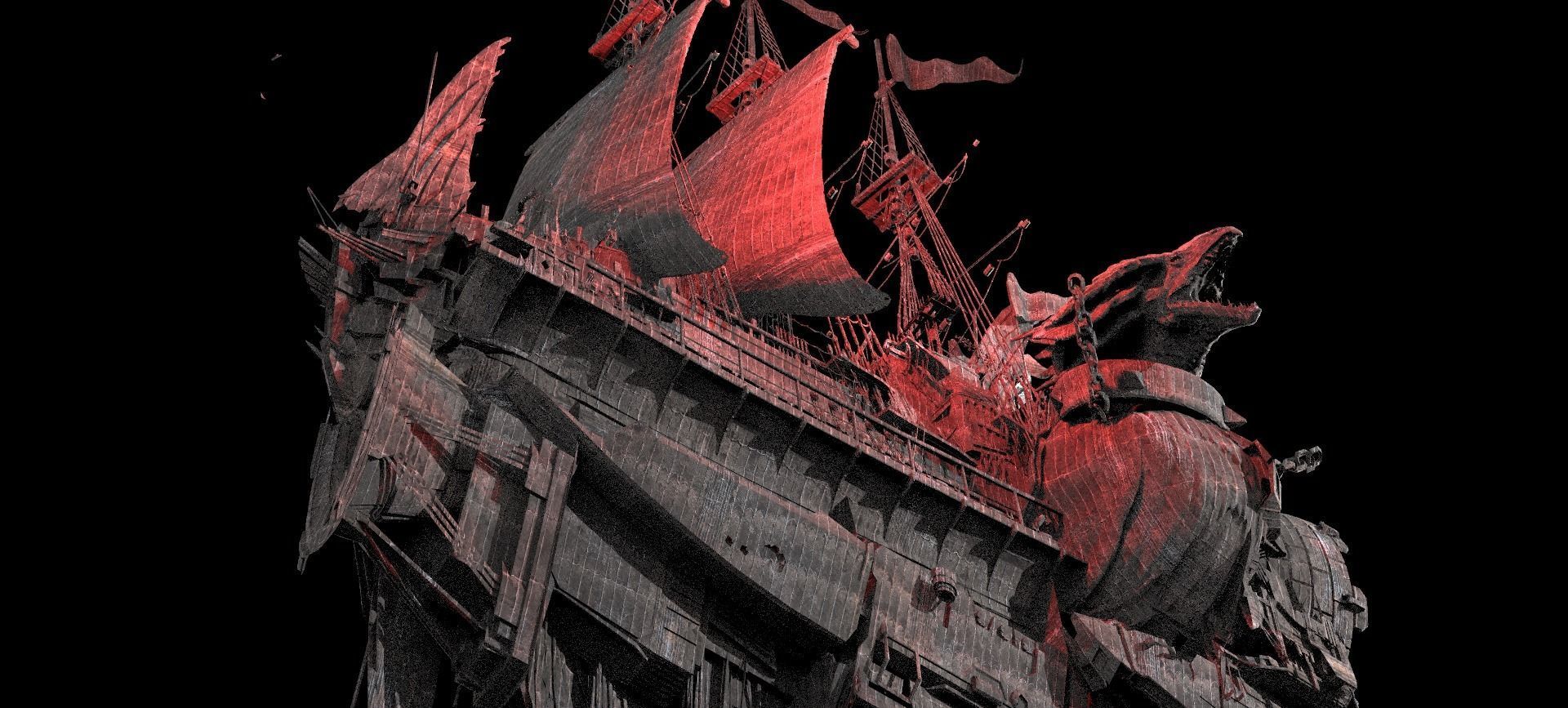 Dark Dreadnaught 4 airship 3D model_1