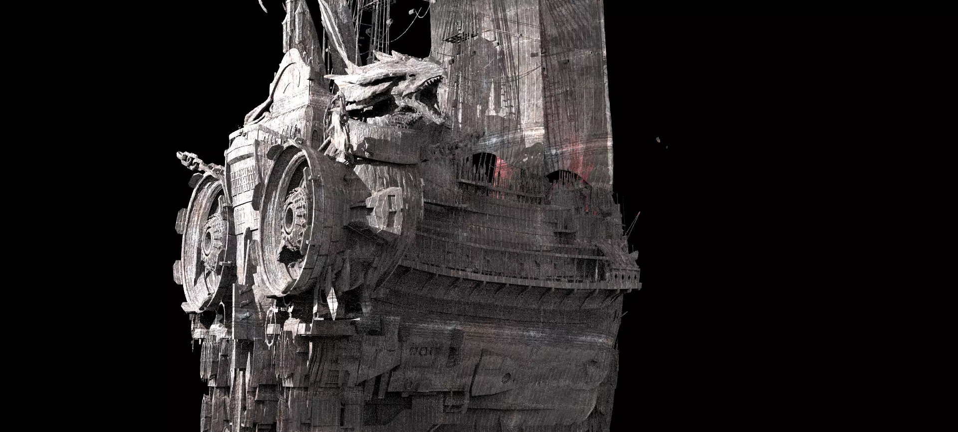 Dark Dreadnaught airship 5  3D model_0