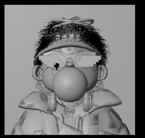 10k Customizable Stylized Rich Kids NFT ART 3D model_13