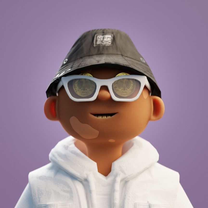 10k Customizable Stylized Rich Kids NFT ART 3D model_10