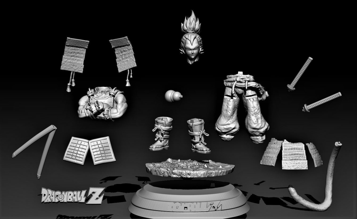 Samurai Vegeta 3D print model_1