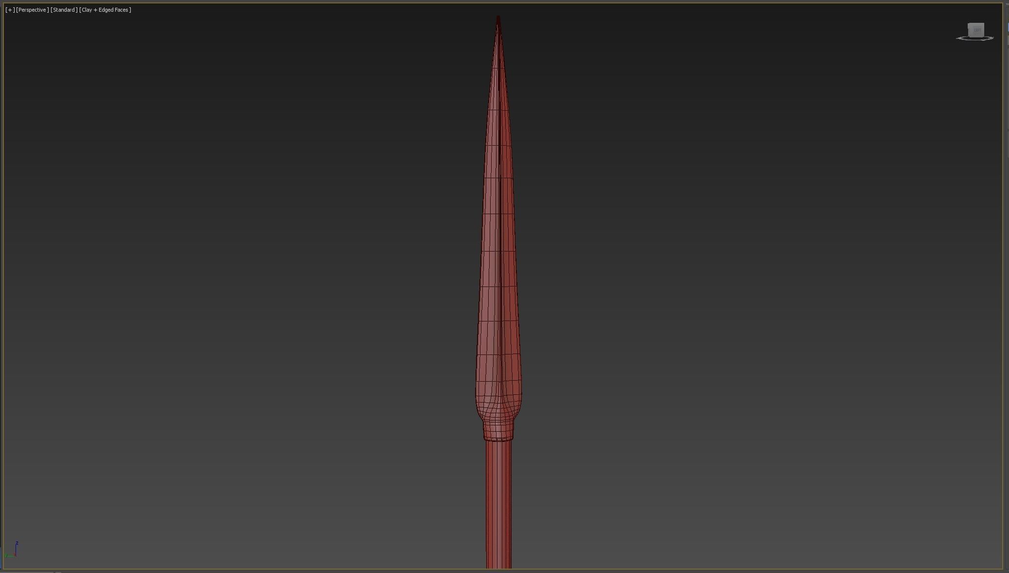Medieval Spear Low-poly 3D model_5