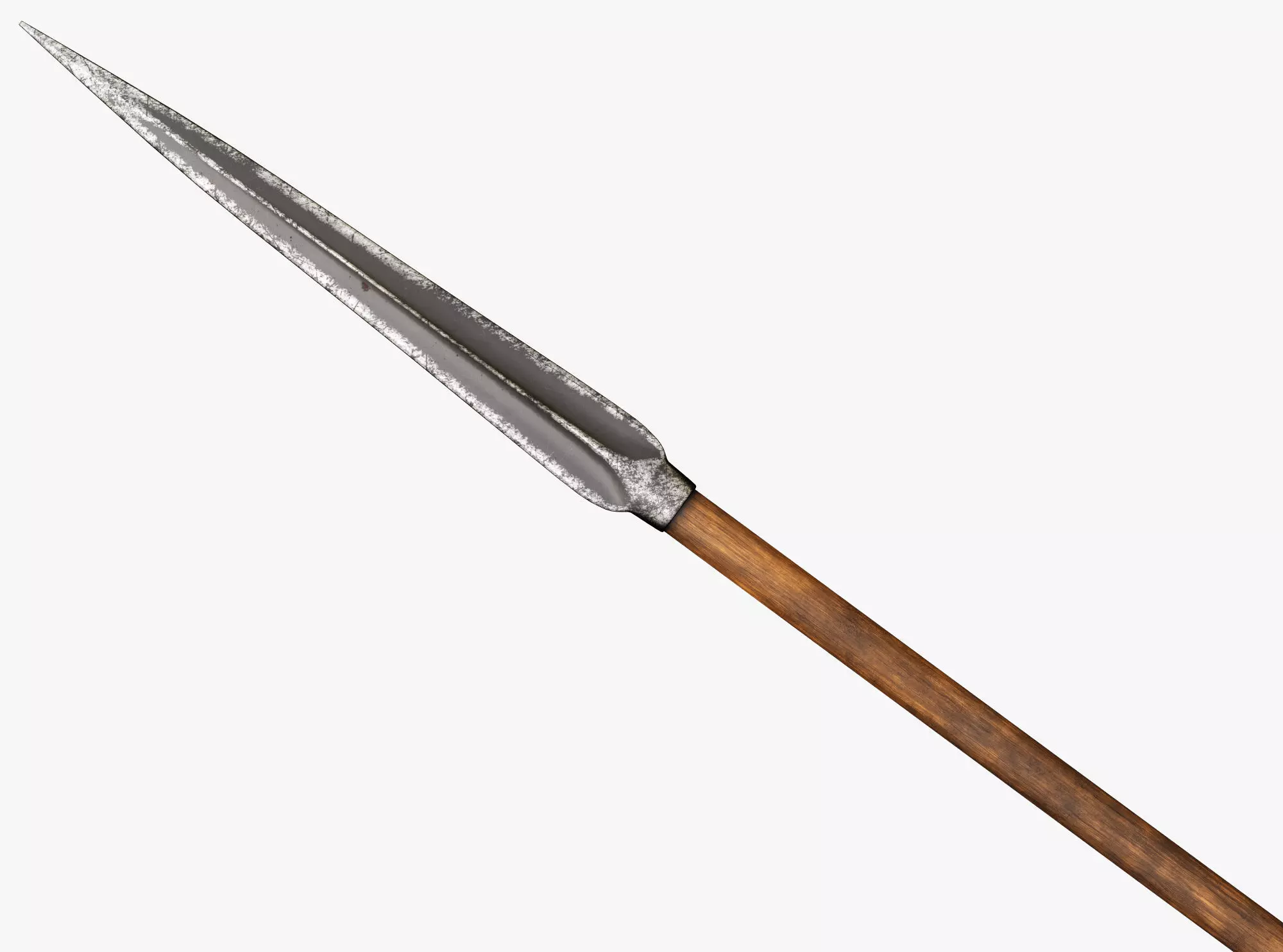 Medieval Spear Low-poly 3D model_0