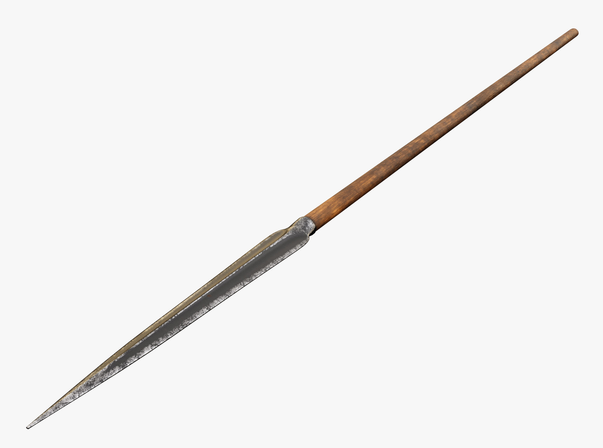 Medieval Spear Low-poly 3D model_2