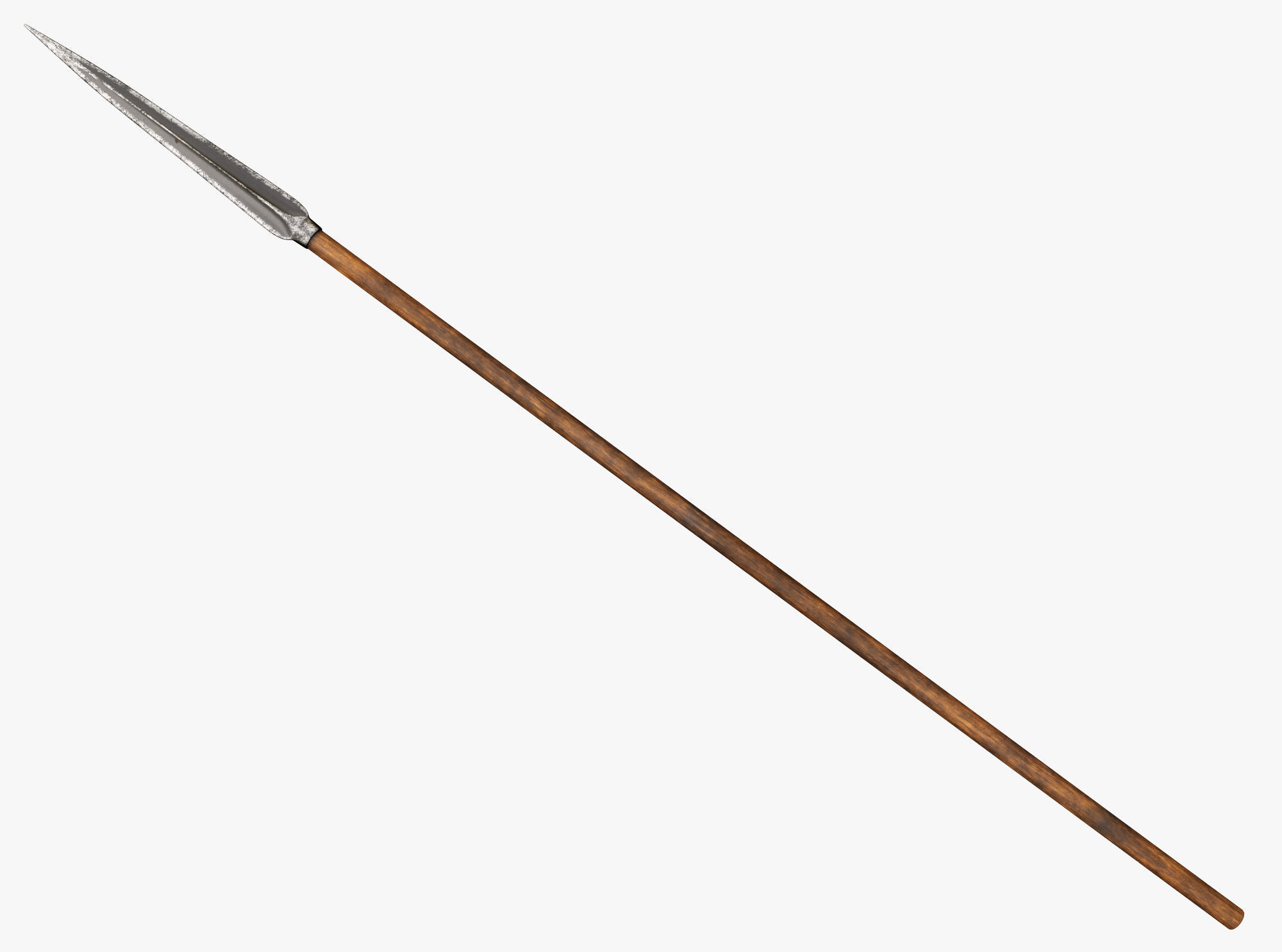 Medieval Spear Low-poly 3D model_1