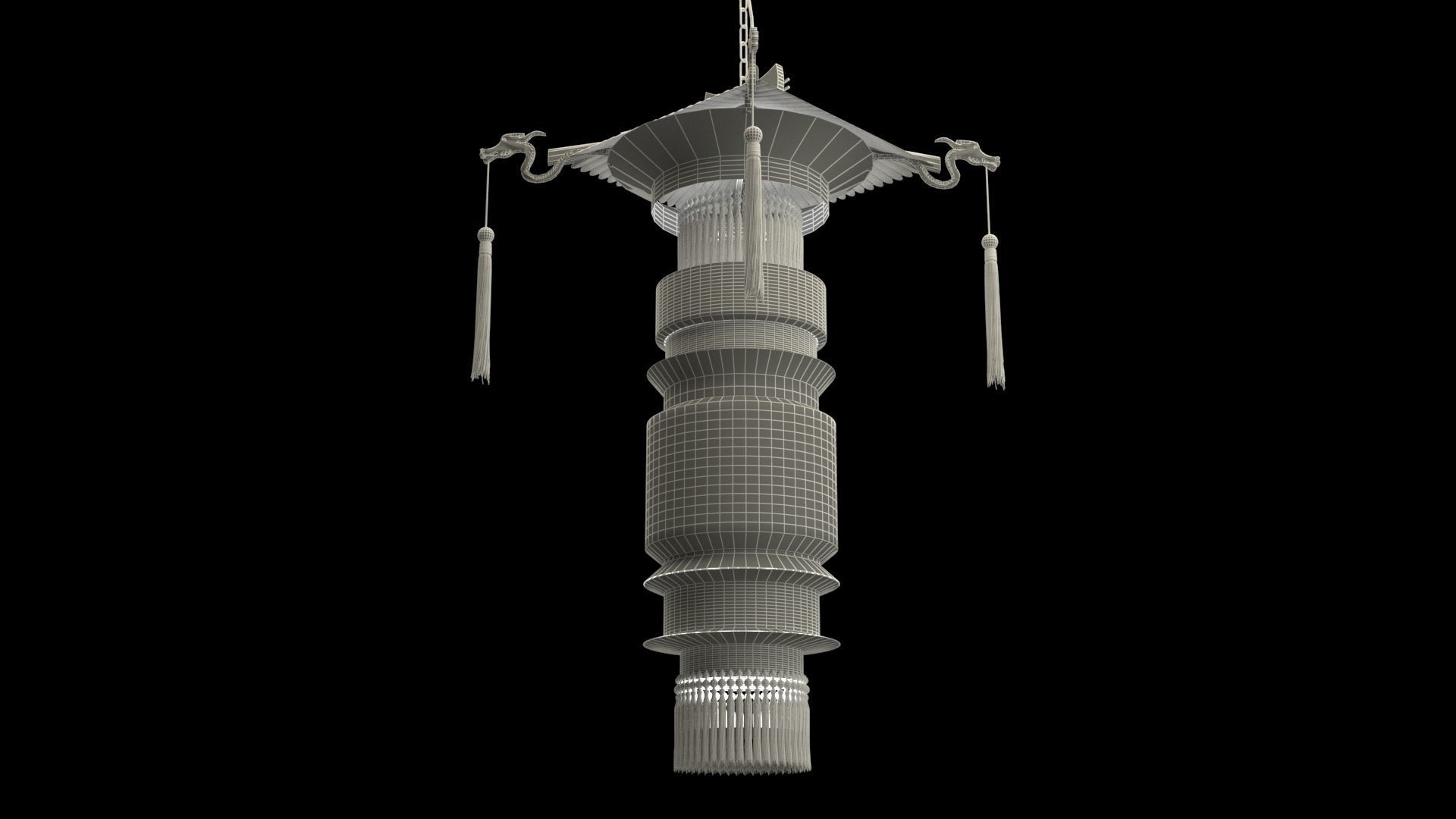 Chinese palace lantern 3D model_6