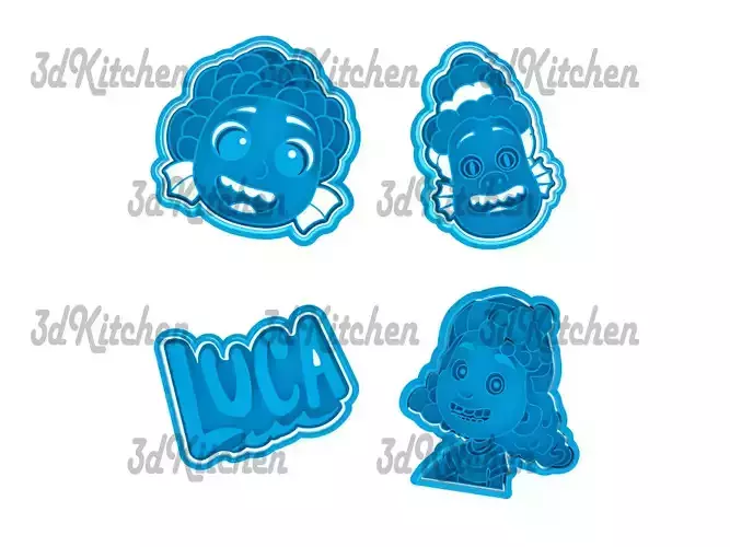 Luca Cookie cutters STL files 3D print model 3D print model